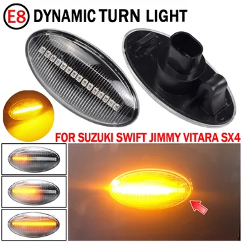 Dynamické LED Strane Marker Zase Signálne Svetlá Kontrolka Žltá Repeater Auto Svetlá Na Suzuki APV Arena Vtarai S-Cross Swift Splash