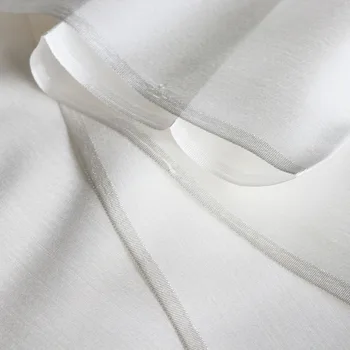 Tkaniny podľa Meter Šitie Dodávky Natrue Hodváb Biely Habotai Pag, 6 mm Transparentné Pongee Textílie pre lakovanie a farbenie