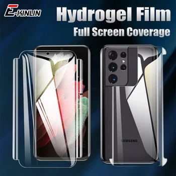 Úplné Pokrytie Hranice Rim Screen Protector Samsung Galaxy S21 Poznámka: 20 10 S10 S10e S20 Plus Ultra HD Mäkké TPU Hydrogel Film