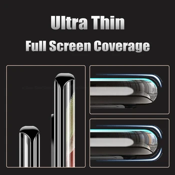 Úplné Pokrytie Hranice Rim Screen Protector Samsung Galaxy S21 Poznámka: 20 10 S10 S10e S20 Plus Ultra HD Mäkké TPU Hydrogel Film