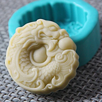 3D Dragon Úľavu Vzor Silikónové Formy Fondant Sviečka Živice Aróma Kameň Ozdoby Mydlo Formy Na Pečivo Cupcake Zdobenie
