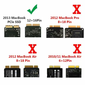 Vysoká Kvalita Pre MacBook Air Pro 12+16 Pinov SSD M. 2 Tlačidlo M (NGFF) PCI-e Adaptér Converter Karty Pre PC, Počítačové Príslušenstvo