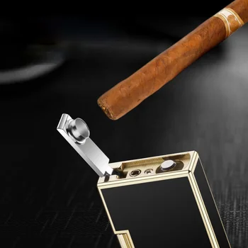 Posuvné a Hlasný Zvuk Priamo Do Ľahší Kovové Nafukovacie s Cigaru Fréza pánske Luxusné Darčekové Fajčenie Príslušenstvo