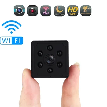 WiFi Mini Kamera Tajné XD IP HD1080P Snímač Pohybu Zistiť Cam Nočné Videnie Monitor Malé Bezdrôtovú Domácu Dohľadu Videokamera