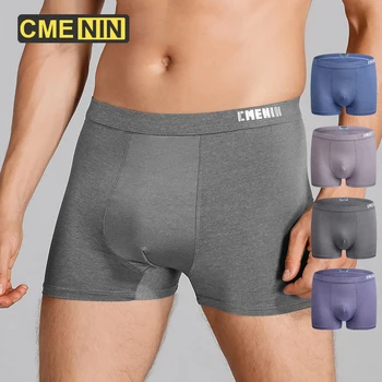 CMENIN Nylon Sexy Mužov Bielizeň Boxer Modálne Priedušná šortky Soft s Krátkymi Hombre Gay Muž Spodky 2021 NOVÉ