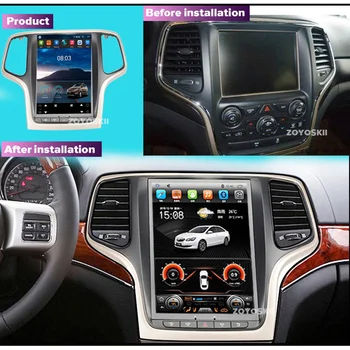 ZOYOSKII Android 10 vertikálne obrazovke Tesla Štýl Auta GPS multimediálne Rádio Navigácia Hráč na JEEP GRAND CHEROKEE 2013-2019