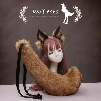 Vlk Uši Hlavový Most Lolita Fox Ucho Anime Cosplay Fox Ucho A Chvost Cosplay Módy Čelenka
