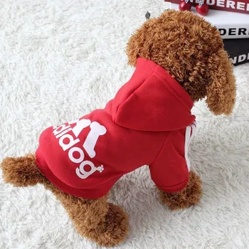Adidog Psie Oblečenie pre Psa Teplé Oblečenie Dve-Legged Pet Bunda pre Malé Stredné Psa Hoodie Psa Mikina pre Psov Chihuahua