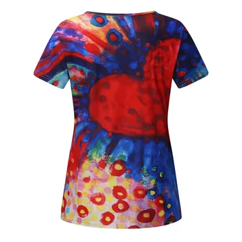 Dámske Tričko Retro Slnko Tlačený Vzor Bežné Krátky Rukáv Topy Letné T-Shirt Ženy Oblečenie футболка