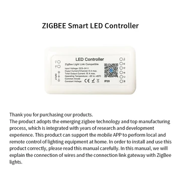 Tuya Zigbee Radič RGBCCT Smart Svetlo Pás Vysoký Výkon Radič RGBW Bezdrôtovo Stmievateľné Zigbee Pásy Svetla Radič