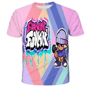 Letné Childrent T Shirt Pop piatok Večer Funkin Chlapci Hip Hop Oblečenie Krátky Rukáv 3D Anime Childrent Oblečenie Dievčatá Camiseta