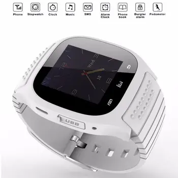 Reloj inteligente M26, resistente al agua, con Bluetooth, pantalla LED de uso diario para telfono Android