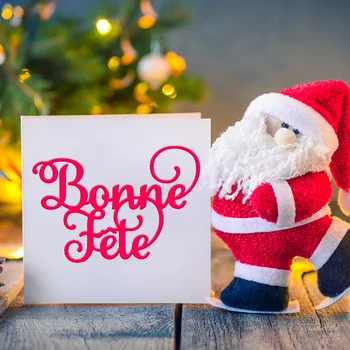 Pozdrav Vianočné Pohľadnice Rezanie Kovov Zomrie Papier Vrstvenie Laserom Rezané Ručne vyrábané Vianočné Karta pre DIY Scrapbooking