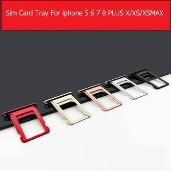 Skutočné Sim Kartu Slot Zásuvka Pre iPhone X 6 6 7 8 Plus Držiak Sim Karty Adaptéra Náhradné Diely