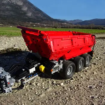 Technické stavebným 42054 traktor kompatibilný s MOC-8830 automatické dumpingu prípojného vozidla, montáž chlapec vzdelávania hračka darček model