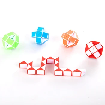 5 ks Twist Had Skladacie Vzdelávacie Hračka pre deti, dieťa Magic Pravítko Magic Cube Had Pravítko Puzzle Relaxačná Kocka