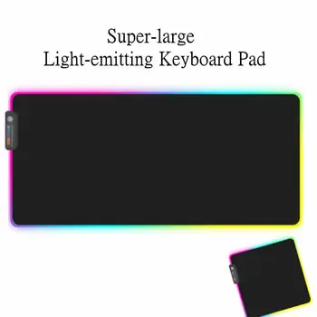 Super-veľké Light-emitting Klávesnice Pad Bočné zamknuté Hra Mouse Pad Pribrala Sedem farieb RGB LED Svetlá Počítač Hráč
