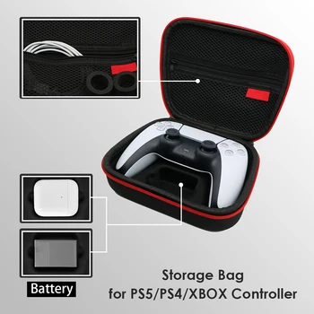 EVA Pevného Gamepad puzdro Pre PS5/PS4/Xbox Jeden Herný ovládač Ochranné Taška Ovládač Puzdro Prenosné úložiská Kryt