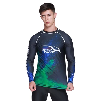 UPF 50+ Potápanie Mužov Potápačské neoprénové Oblek Dlhý Rukáv Top Shirt Vyrážka Stráže pre Surfovanie, Šnorchlovanie, Plávanie Rôznych Veľkostiach