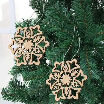 10pcs/pack drevené diy remesiel tvorivé duté vyrezávané vianočný stromček prívesok domáce dekorácie ručné DIY dovolenku dekorácie, rekvizity
