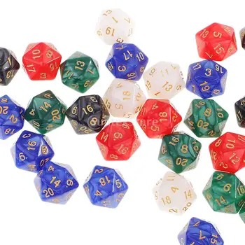 50Pcs Polyhedral Kockách Nastaviť D20 Kocky s Puzdro pre Dungeons and Dragons RPG MTG Doskové Hry Party Casino Dodávky