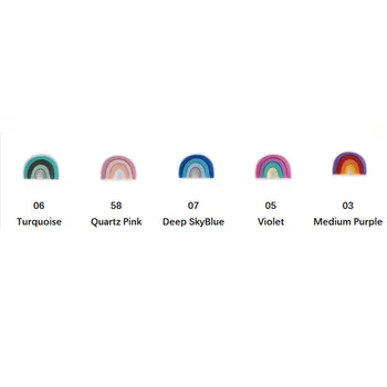 50pcs Nové Rainbow Silikónové Korálky Dieťa Počiatočných Korálky Roztomilý Pre potravinársky Dieťa Dojčíte Teether Šperky, Hračky Príslušenstvo BPA Free
