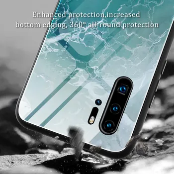 Luxusné Jeseň-Anti Mramoru Telefón puzdro Na Huawei P40 PRO Mate30 pro P30 pro Mate20 pro Tvrdené Sklo ochranný Kryt Case