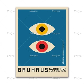 Bauhaus Výstava, Plagát, Bauhaus Zlé Oči Plagát,Bauhaus Budovy,Domova Plátno Na Stenu Umenie Výtlačkov Obývacej Miestnosti Dekorácie