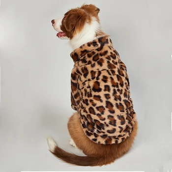 V zime Teplé Zvieratko Plyšové Leopardí Pes, Psie Oblečenie Bunda, Kabát na Jeseň a v Zime sa Pes Kabát Labrador francúzsky Buldog Vyhovovali XS-XXL