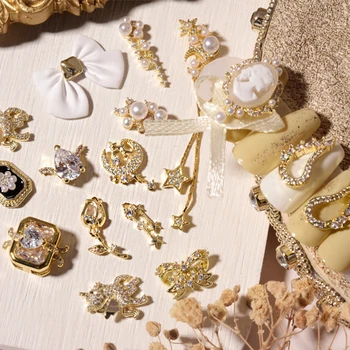 Luxusné Lesklé Kúzlo Zirkón Crystal 3D Butterfly Luk Uzol Nail Art, Ozdoby Kamienkami Šperky DIY Manikúra Šperky