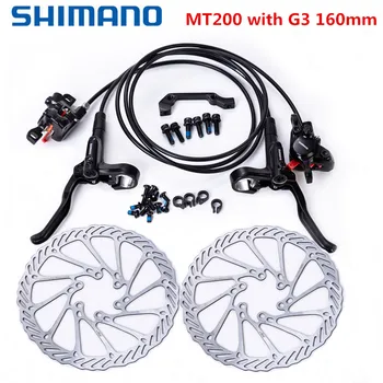 Shimano MT200 Požičovňa Brzdy Horský MTB Bicykel Hydraulické Kotúčové Brzdy Súbor w/n G3 / HS1 / RT30 / RT56 Rotory 160mm