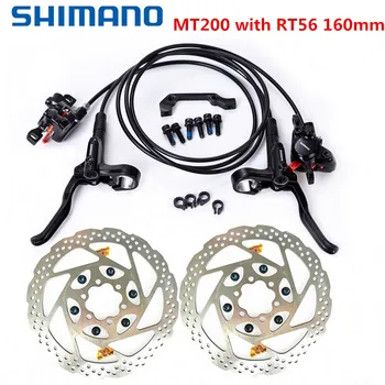 Shimano MT200 Požičovňa Brzdy Horský MTB Bicykel Hydraulické Kotúčové Brzdy Súbor w/n G3 / HS1 / RT30 / RT56 Rotory 160mm