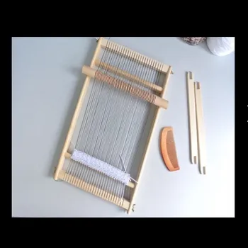 DIY gobelín ručne vyrobené loom malé rám ručné gobelín imitácia dreva loom tkanie rám