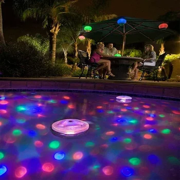 Plávajúce Podvodné Svetlo RGB Ponorné LED Disco Party Svetlo Svietiť Zobraziť Bazén, vírivka Spa Lampa Baby Kúpeľ Svetlo