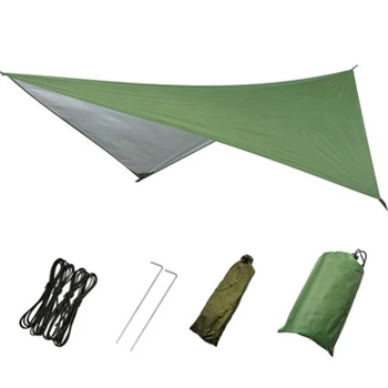 Horúce AD-Ultralight Tarp Outdoor Camping Prežitie Slnko Úkryt v Tieni Markíza Strieborný Povlak Pergola Nepremokavé Plážový Stan-Zelená