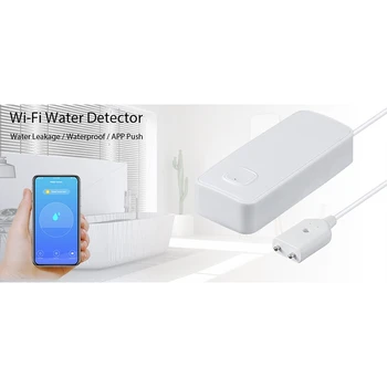 Wifi Senzor Vody Únik Vody Detektor Úrovne Vody Úniku Senzor, Alarm Inteligentný Dom Pracuje S Alexa Domovská Stránka Google Ifttt