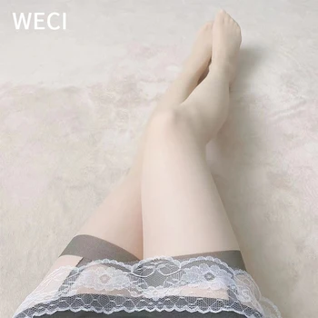 WECI Otvoriť Crotchless Pantyhose Sexy Erotické Podväzky Zostať Pančuchy Kompresie Nerozbitného Pančuchy Pre Ženy, Silonky, Legíny