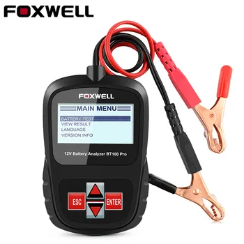 FOXWELL BT100 Pro Batéria Tester Automobilový Nástroje 12V autobatérie Tester Batérií Analyzer Test Nabíjať, Skontrolujte, AGM, GEL 100-1100CCA