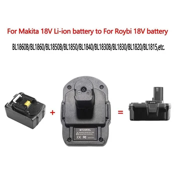 MT20RNL Batérie Konvertor Adaptér pre Makita 18V Li-Ion Batéria Používaná Previesť na Roybi 18V Nástroj Batérie