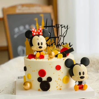 Disney Nové Minnie Mickey Cake Decoration Módne Roztomilý Kreslený Tortu Ornament Tortu Vňaťou Baby Sprcha Narodeninovej Party Deti Hračky