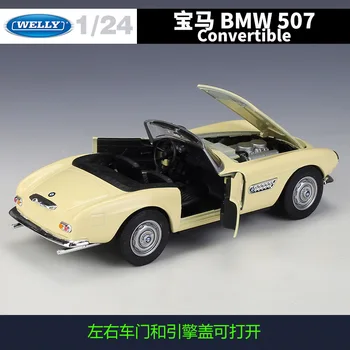 WELL 1:24 BMW 507 Roadster, simulácia zliatiny model auta, remeslá dekorácie zbierku hračiek nástroje darček