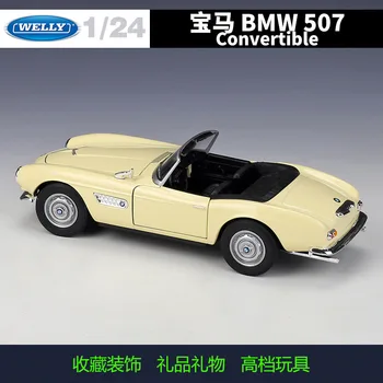 WELL 1:24 BMW 507 Roadster, simulácia zliatiny model auta, remeslá dekorácie zbierku hračiek nástroje darček
