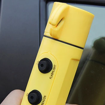 Žltá Mini Bezpečnosti Kladivo záchranné Uniknúť Núdzové Kladivo, 4 v 1 bezpečnostný Pás Fréza Auto Sklo Okna Istič Záchranu Kladivo Príliš