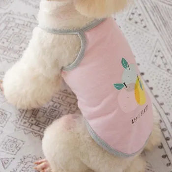 Letné roztomilý pes t-shirt vytlačené psie oblečenie pre malé psy pet mačka vesta tenké priedušná jar šteňa bez rukávov psa kostým