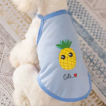 Letné roztomilý pes t-shirt vytlačené psie oblečenie pre malé psy pet mačka vesta tenké priedušná jar šteňa bez rukávov psa kostým