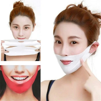 4D Double Face Spevňujúci Slim Chin Lift Riadenia liftingová Maska Vrások V-Tvar Čeľuste Shaper Line Chudnutie Obväz starostlivosť o pleť