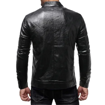 2021foreign obchodu Európskych a Amerických pánske pánske kožené sako pánske mládež stojan golier punk mužov kožená bunda na motocykel