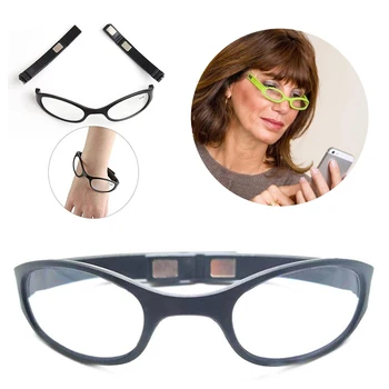 2021 Multifunkčné Magnet Zápästie Okuliare na Čítanie Muži Ženy Skladacie Prenosné Presbyopia Full Frame Ultra-light +1,0 Až +4.0
