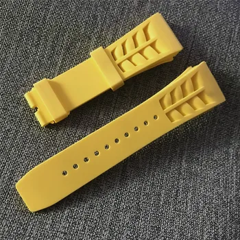 Pôvodnú kvalitu Dovážaného Prírody farebné Silikónové Gumy 20 mm Watchband Za Richard Mille Hodinky Remienok kapela motýľ pracka