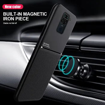 Auto Magnetický Držiak Kožené puzdro Pre Xiao Redmi Poznámka 9s 7 8 9 Pro 8T Na Xiomi Redmy Redme 9C NFC 9A 8A 7A Silikónový Kryt Telefónu